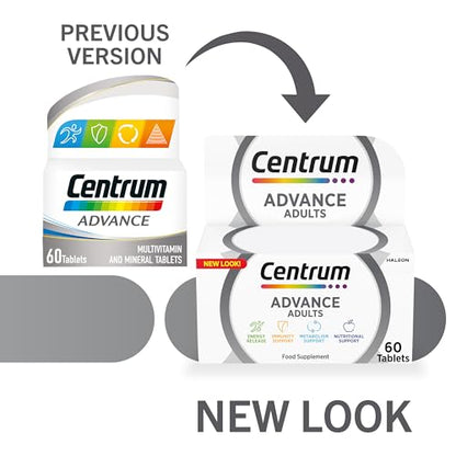 Centrum Advance Multivitamin & Mineral Supplements, 24 essential nutrients including CentrumUS supplements