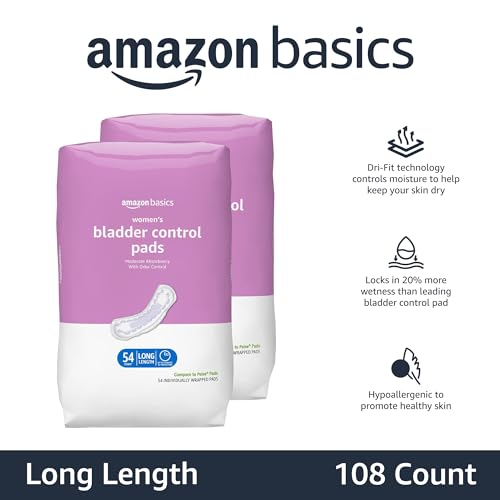 Amazon Basics Incontinence, Bladder Control Pads for Women, Moderate Amazon BasicsUS supplements