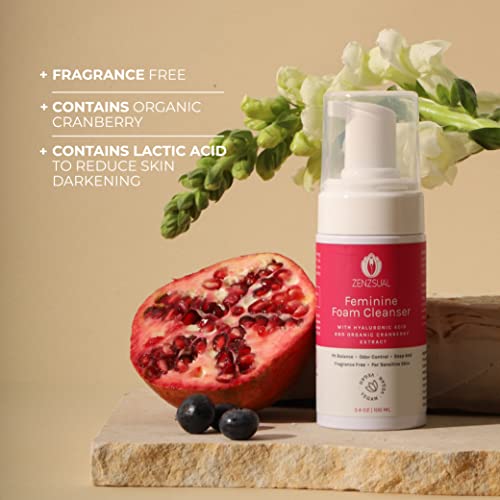 ZENZSUAL Feminine Foam Cleanser with Hyaluronic Acid and Organic Cranberry Extract – PH Balance ZENZSUALAu supplements