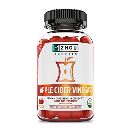 Zhou Nutrition Apple Cider Vinegar Gummies with The Mother, ACV Detox & Cleanse Zhou NutritionUS supplements
