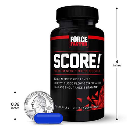 FORCE FACTOR Score!, 2-Pack, Nitric Oxide Supplement for Men, Nitric Oxide Booster Force FactorUS supplements