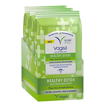 Vagisil Wipes for All Over Cleaning, Health Detox, Formulated with Essential Oils, 20 Wipes VagisilAu supplements