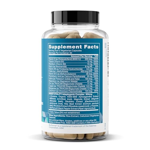 Eu Natural Vitality Cortisol Manager – Fight Fatigue, Feel Calm & Balanced – Healthy Cortisol Eu NaturalAu supplements