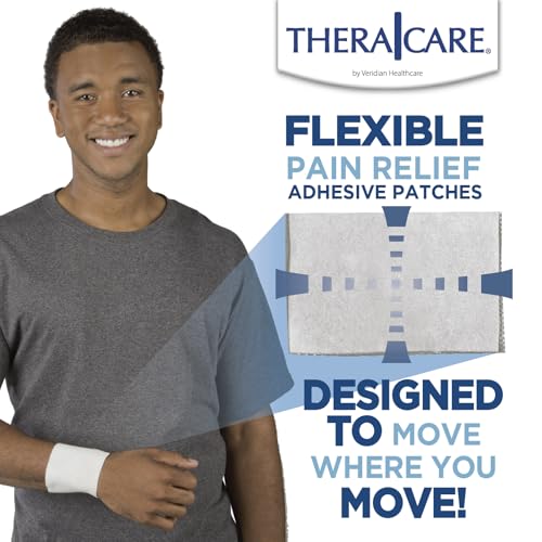 TheraCare Cold Hot Medicated Patch | 5% Menthol | Neck, Shoulder, Small Areas | 4.6” x 3.1” | 5-Count Thera CareAu supplements