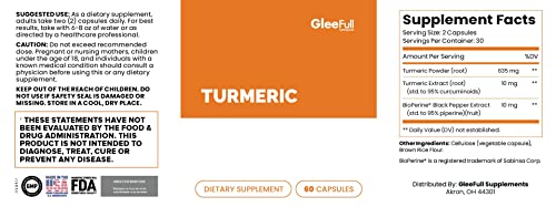 GleeFull Supplements Complete Turmeric | Use to Help with Joints & Inflammation | Supports GLEEFULL SUPPSUS supplements