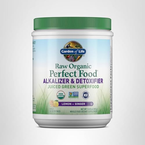 Garden of Life Raw Organic Perfect Food Alkalizer and Detoxifier, Lemon Ginger Flavored Superfood Powder Supplement, 30 Servings Garden of LifeAu supplements