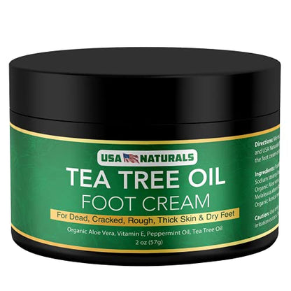 Tea Tree Oil Foot Cream For Dry Cracked Heels Repair - Natural Foot Cream For Dry Cracke USA NaturalsUS supplements
