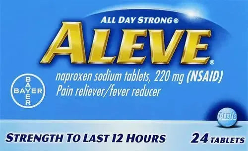 Aleve Tablets with Naproxen Sodium, 220mg (NSAID) Pain Reliever/Fever Reducer, 24 Count, Blue AleveAu supplements