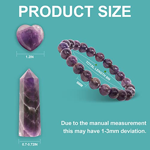 Goplemo Crystals and Healing Stones Gift Set, Amethyst Healing Crystals Set for Reiki Meditation GoplemoAu supplements
