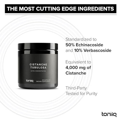 Toniiq Cistanche Tubulosa - (4000mg) Pure Cistanche Supplement for Men - 10x Highly ToniiqUS supplements
