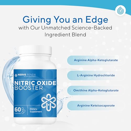 NERVE RENEW Nitric Oxide Booster - Nitric Oxide Supplement with L Arginine Hydrochloride NERVE RENEWAu supplements