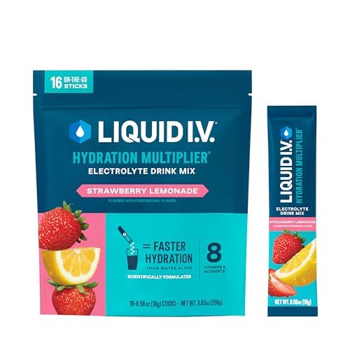 Liquid I.V.® Hydration Multiplier - Strawberry Lemonade | Electrolyte Powder Drink Mix | 1 Pack (16 Servings) Liquid I.V.US supplements