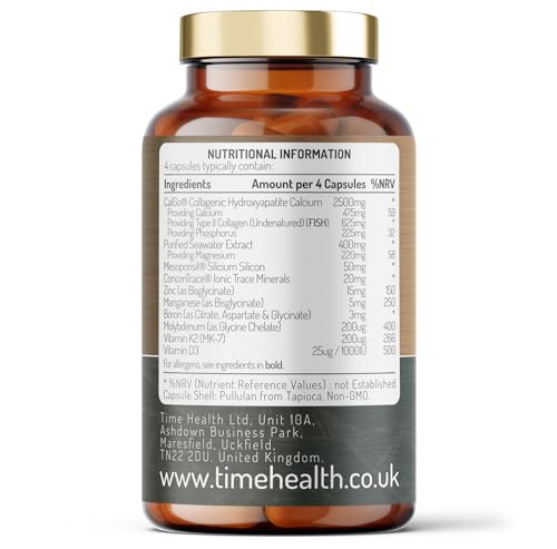 Bone Regen® – Osteo Support – Bone Strength, Density & Fracture Repair – with Calcium, Magnesium, Vitamin D3, K2, Zinc & Collagen Time HealthAu supplements