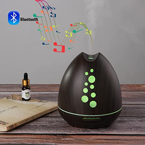 TGE Unique 400ML Essential Oil Diffuser for Essential Oils Bluetooth Music Speaker with Remote 7 Color LED GenericAu supplements