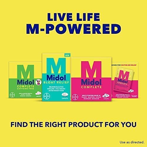 Midol Bloat Relief Caplets 60ct: Midol Bloat Relief Caplets with Pamabrom, Relieve Bloating MidolUS supplements