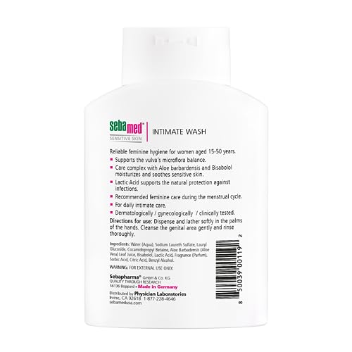 SEBAMED Feminine Intimate Wash pH 3.8 for Microflora Balance with Aloe Vera Mild Organic Based Daily SEBAMEDAu supplements