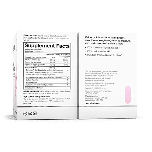 SeroVital Skin Restore, Healthy Skin Supplement with Ceramides and Hyaluronic Acid SerovitalAu supplements