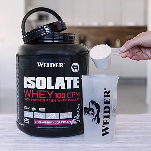 Weider Isolate Whey 100 CFM (2kg) Strawberry Ice Cream Flavour. Protein Powder with 25g Proteins WeiderUS supplements