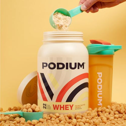 Podium Nutrition, Whey Protein Powder, Peanut Butter Crunch, 22 Servings, 27g of Whey Podium NutritionUS supplements