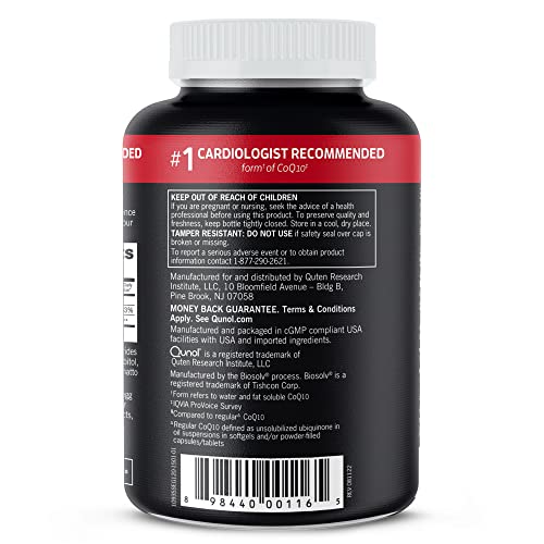 Qunol CoQ10 100mg Softgels, Ultra CoQ10 100mg, 3x Better Absorption, Antioxidant QunolUS supplements