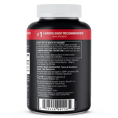 Qunol CoQ10 100mg Softgels, Ultra CoQ10 100mg, 3x Better Absorption, Antioxidant QunolUS supplements