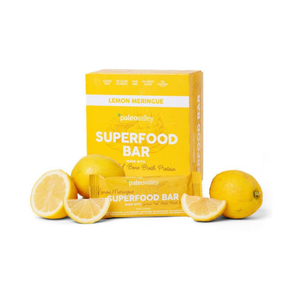Paleovalley Superfood Bars – Lemon Meringue– 10 Pack – 9g Protein per Bar – Gluten-Free, Grain-Free, Paleo, Non-GMO – On-the-Go Snack PaleovalleyUS supplements