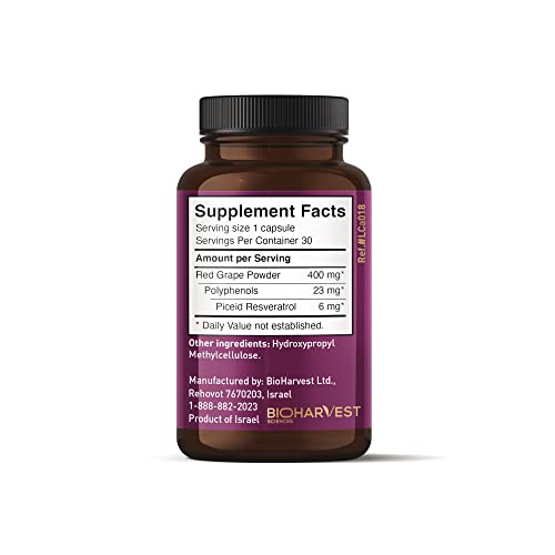 VINIA 12-Hour Sustained Release Piceid Resveratrol Supplement. Nitric Oxide Supplement VINIAUS supplements