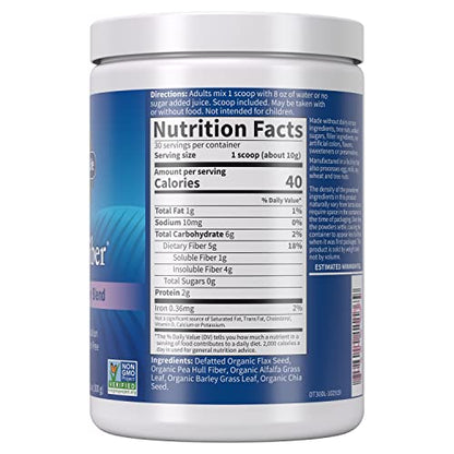 Garden of Life Organic Unflavored Fiber Powder Detox Blend with Chia, Alfalfa & Barley Garden of LifeUS supplements