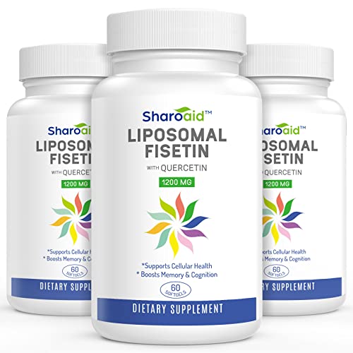 Sharoaid Liposomal Fisetin with Quercetin Supplements 1200 mg per Serving,High Absorpti SharoaidUS supplements