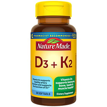 Nature Made Vitamin D3 K2, 5000 IU (125 mcg) Vitamin D, Dietary Supplement for Bone Nature MadeUS supplements