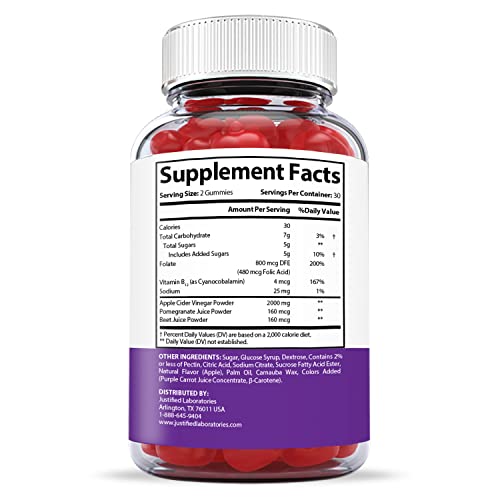 Transform Keto ACV Gummies Extreme Formula 2000MG Vegan Non GMO with Pomegranate Justified LaboratoriesUS supplements