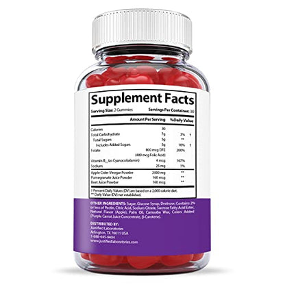 Transform Keto ACV Gummies Extreme Formula 2000MG Vegan Non GMO with Pomegranate Justified LaboratoriesUS supplements