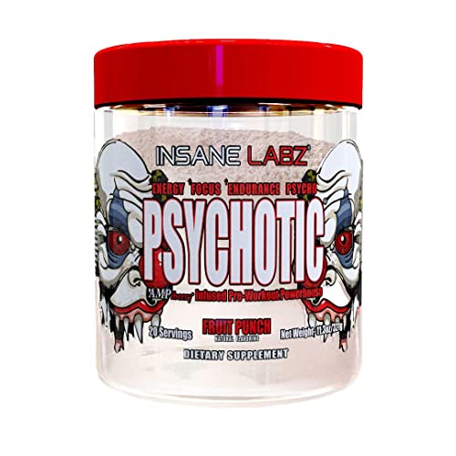Insane Labz Psychotic Clear, Fully Disclosed, Clinically Dosed Pre Workout Powder Insane LabzUS supplements