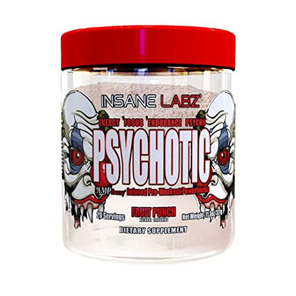 Insane Labz Psychotic Clear, Fully Disclosed, Clinically Dosed Pre Workout Powder Insane LabzUS supplements