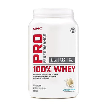 GNC Pro Performance 100% Whey Protein Powder - Vanilla Cream, 25 Servings GNCUS supplements