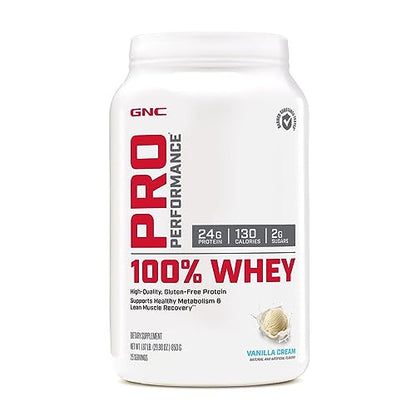 GNC Pro Performance 100% Whey Protein Powder - Vanilla Cream, 25 Servings GNCUS supplements