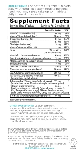 Relaxium Calm, Non-Habit Forming, Stress and Mood Support Supplement RelaxiumUS supplements