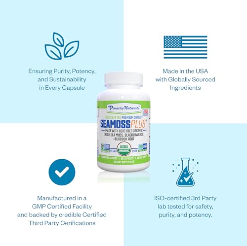 Power By Naturals Sea Moss Plus - USDA Certified Organic Wildcrafted Irish Power By NaturalsUS supplements