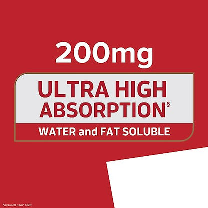 Qunol CoQ10 200mg Softgels, Ultra CoQ10 - Ultra High Absorption Coenzyme Q10 Supplem QunolUS supplements