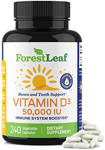ForestLeaf - Vitamin D3 IU Weekly Supplement (50,000 IU - 240 Count) ForestLeafUS supplements