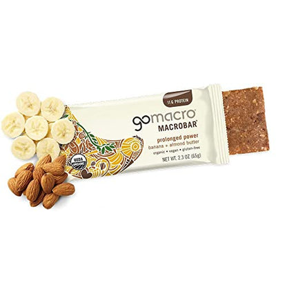 GoMacro MacroBar Organic Vegan Protein Bars - Banana + Almond Butter, (2.3 Ounce Bars GoMacroUS supplements