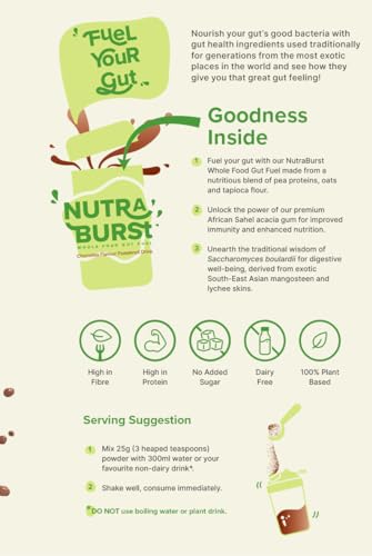 NutraBurst Pea Protein Shake with Probiotics, prebiotics, and Oats 500g - Chocolate Flavoured Nutree GutAu supplements