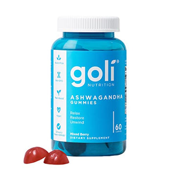 Goli Ashwagandha & Vitamin D Gummy - 60 Count - Mixed Berry, KSM-66, Vegan GoliUS supplements