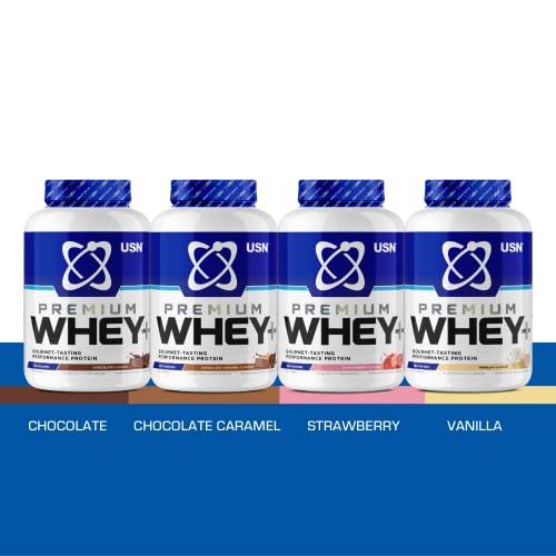 USN Whey+ Strawberry Protein Powder 2kg - Muscle Building & Recovery Protein Shakes USNUS supplements