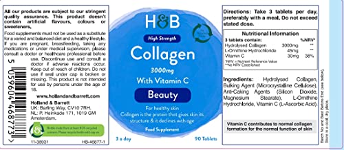 Holland & Barrett Bovine Collagen Tablet 3000mg 90 Tablets Holland & BarrettAu supplements