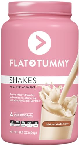 Flat Tummy Tea Meal Replacement Shake – Vanilla, 20 Servings - Plant Based Protein Flat Tummy TeaUS supplements