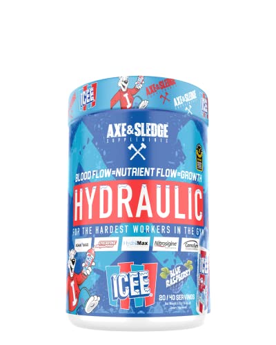 Axe & Sledge Supplements Hydraulic Stimulant-Free Pre-Workout Powder, ICEE Blue Axe & SledgeAu supplements