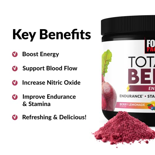 FORCE FACTOR Total Beets Beet Root Powder with Energy, NO3-T Nitrates to Support Force FactorAu supplements