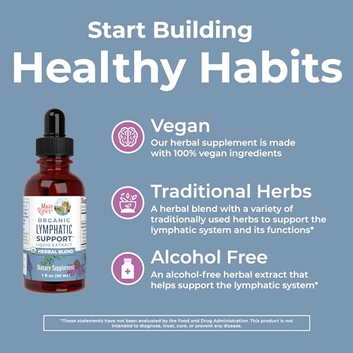 Lymphatic Support Drops | USDA Organic Lymphatic Cleanse Immune Support Supplement MaryRuth OrganicsAu supplements