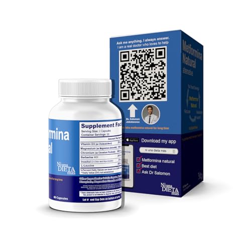 METFORMINA Natural - Weight Loss Aid and Metabolism Support - Dr Salomon, 60 Cap Ni una dieta másUS supplements